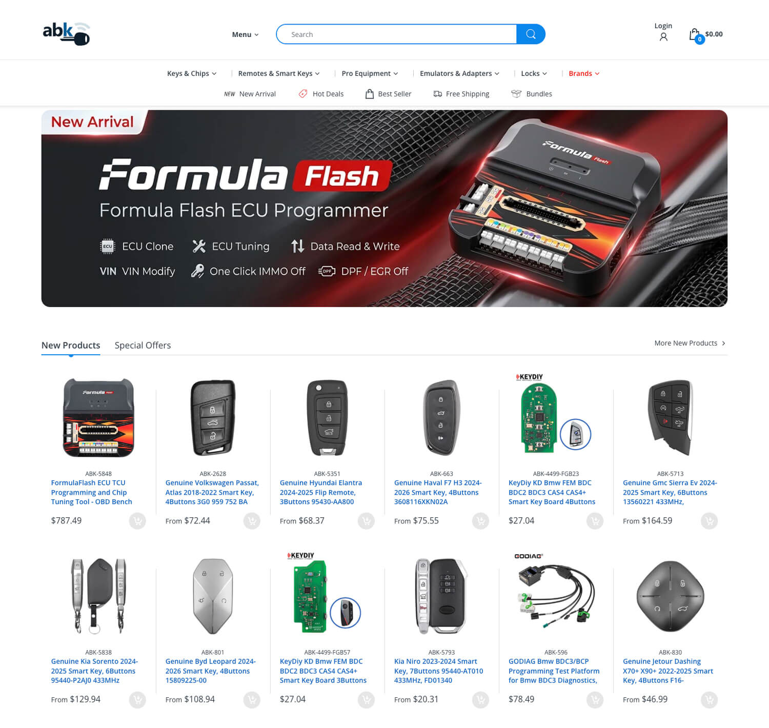 abkeys.com - Locksmith Supplier Shopify Store