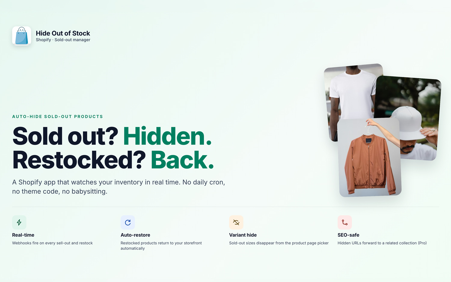 Hide Out of Stock - Shopify app by CartWorks