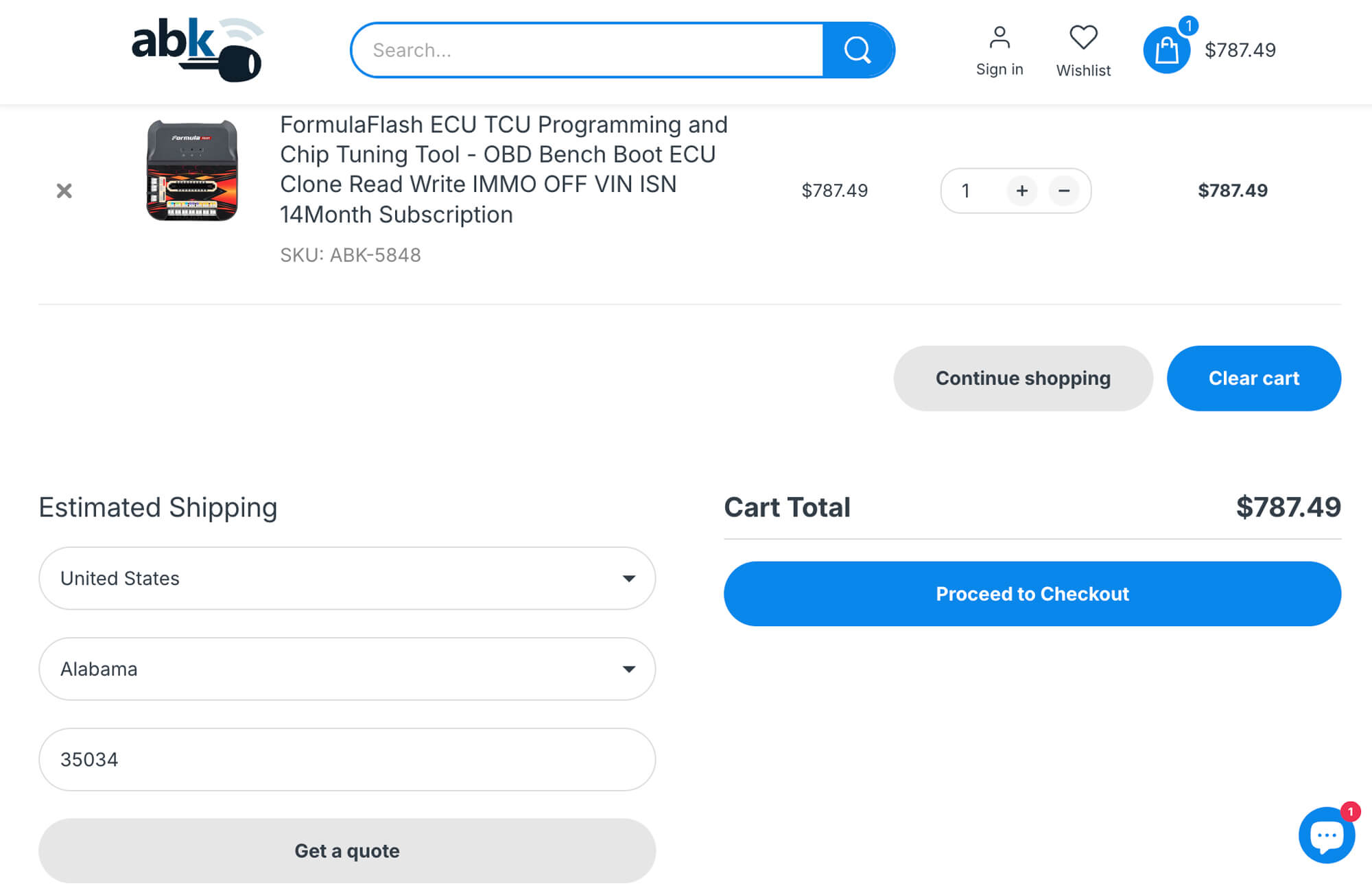 abkeys checkout flow for international buyers
